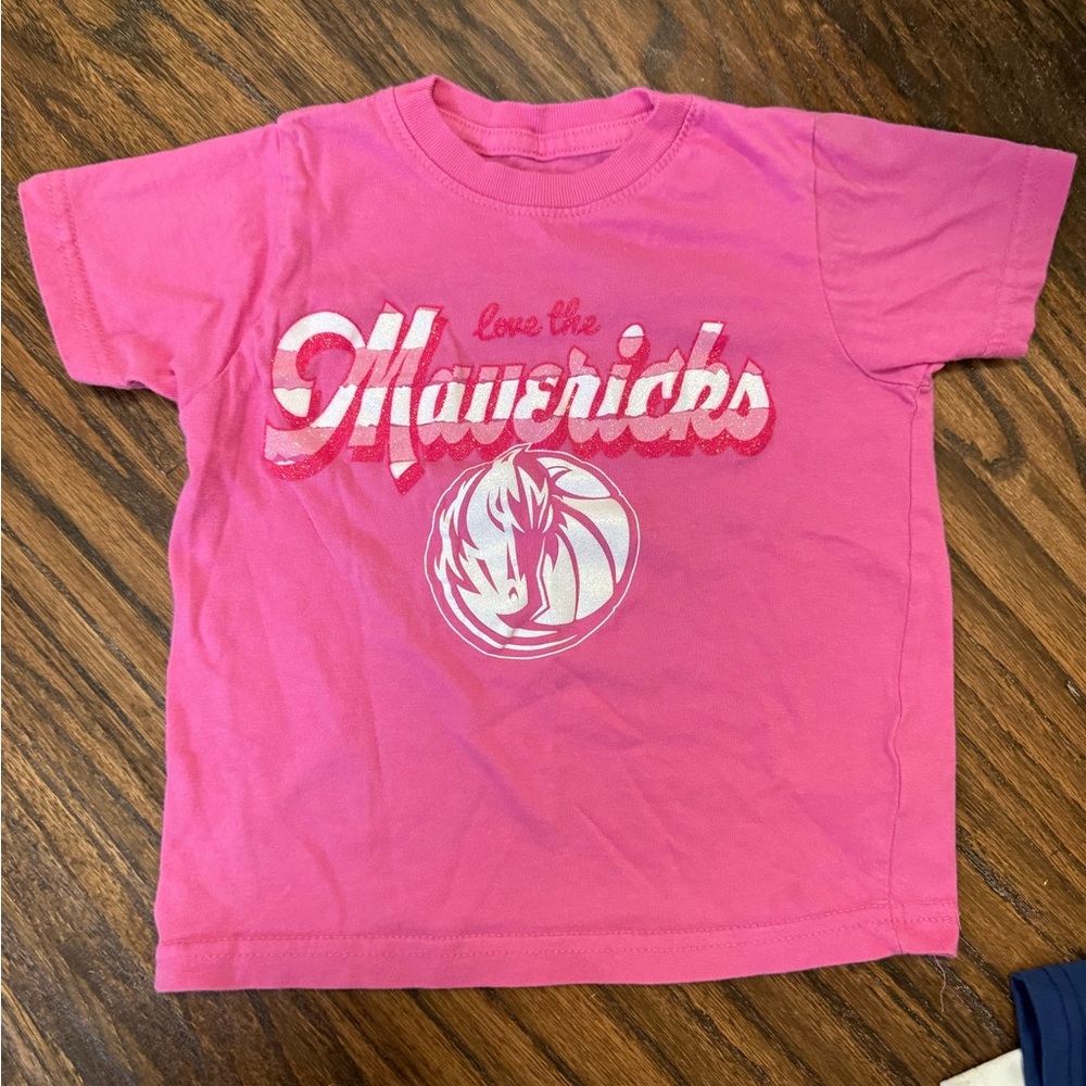 Dallas Mavericks Pink Graphic Tee | Girls Size 2T | Like New